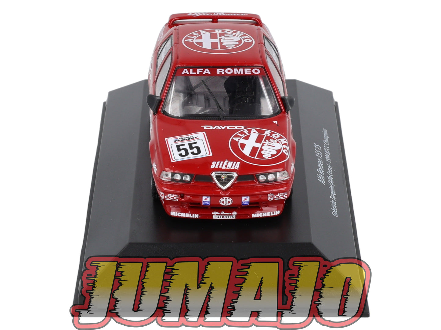 BTCC17 voiture 1/43 IXO atlas BTCC : ALFA ROMEO 155 TS #55 Gabriele Tarquini (Alfa Corse) 1994 BTCC Champion