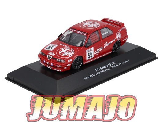 BTCC17 voiture 1/43 IXO atlas BTCC : ALFA ROMEO 155 TS #55 Gabriele Tarquini (Alfa Corse) 1994 BTCC Champion