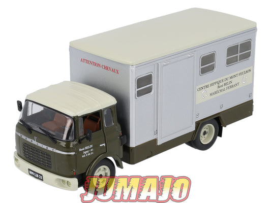 CAM51 Camions d'autrefois 1/43 Altaya IXO : BERLIET Gbk Transport chevaux
