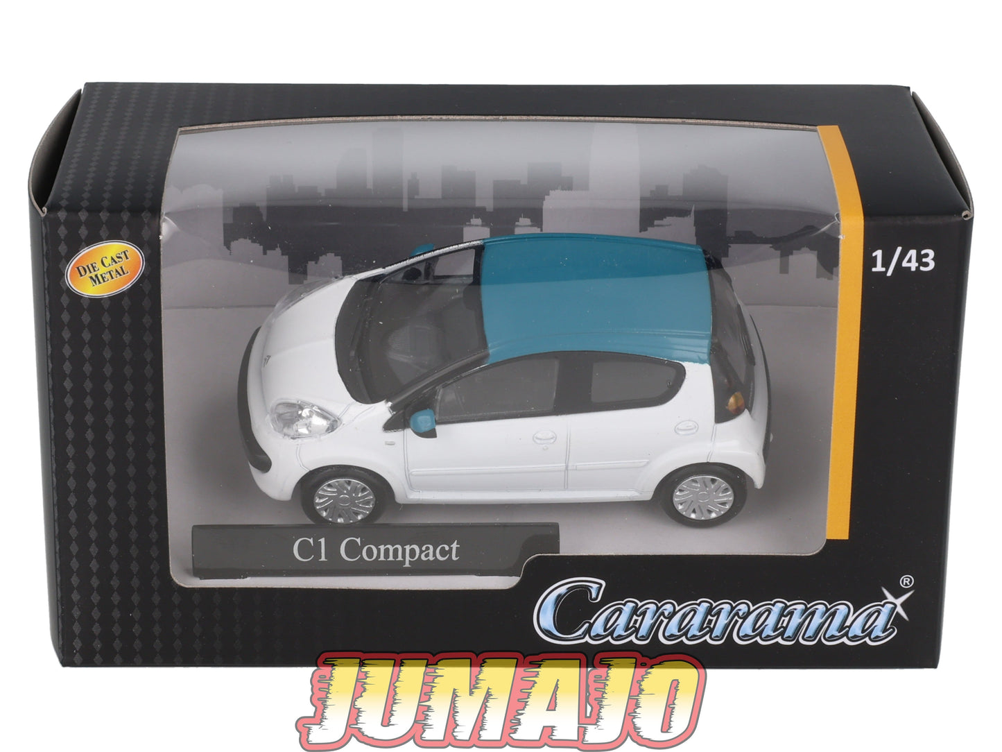 CAR130 Voiture 1/43 CARARAMA : CITROËN C1 BLANC/BLEU