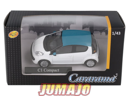 CAR130 Voiture 1/43 CARARAMA : CITROËN C1 BLANC/BLEU