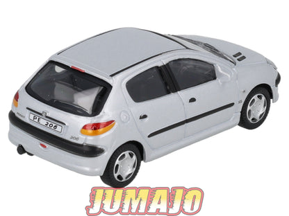 CAR131 Voiture 1/43 CARARAMA : PEUGEOT 206 5 PORTES SILVER