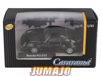 CAR133 Voiture 1/43 CARARAMA : PORSCHE 911 GT2 NOIRE
