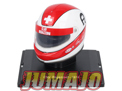 CFO18 Casque Formule 1 CENTAURIA 1/5 FERRARI : Clay Regazzoni 1974