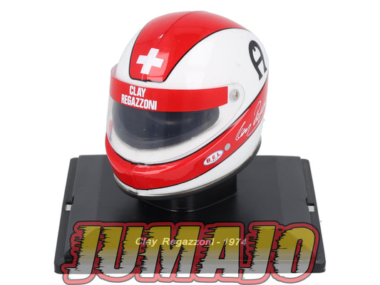 CFO18 Casque Formule 1 CENTAURIA 1/5 FERRARI : Clay Regazzoni 1974