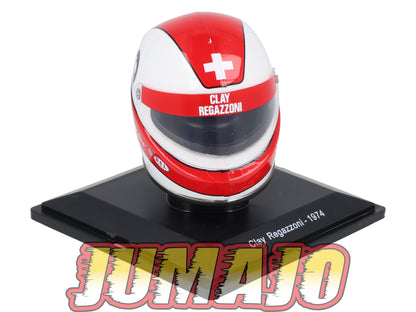 CFO18 Casque Formule 1 CENTAURIA 1/5 FERRARI : Clay Regazzoni 1974