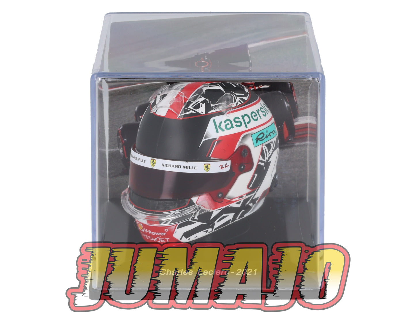CFO3 Casque Formule 1 CENTAURIA 1/5 FERRARI : Charles Leclerc 2021