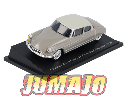 CIT83 Voiture 1/43 Atlas IXO/UH PASSION CITROEN DS 19 Coach Le Paris Henri Chapron 1959