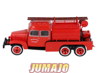 CP132 POMPIERS 1/43 altaya IXO: GMC Double Cabine Service Départemental D'incendie