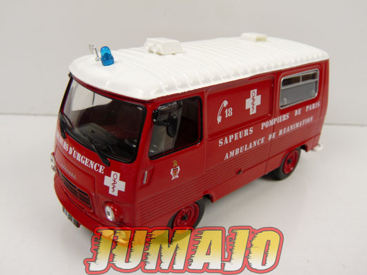 CPL1 Véhicules Légers Sapeurs Pompiers 1/43 Hachette IXO Peugeot J7 Ambulance Paris