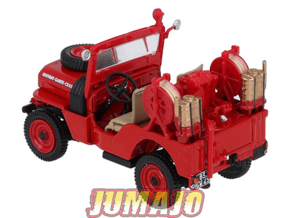 CPL25 Véhicules Légers Sapeurs Pompiers 1/43 Hachette IXO JEEP Hotchkiss CCFl