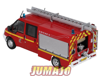 CPL56 Véhicules Légers Pompiers 1/43 Hachette IXO Ford Transit Gimaex Gicar