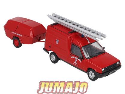 CPL63 Véhicules Légers Pompiers 1/43 Hachette IXO Renault Express + motopompe Corrèze