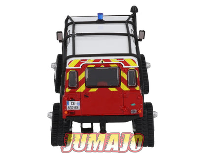 CPL66 Véhicules Légers Sapeurs Pompiers 1/43 Hachette IXO Land Rover Defender VLHR sur chenille