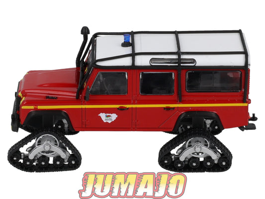 CPL66 Véhicules Légers Sapeurs Pompiers 1/43 Hachette IXO Land Rover Defender VLHR sur chenille