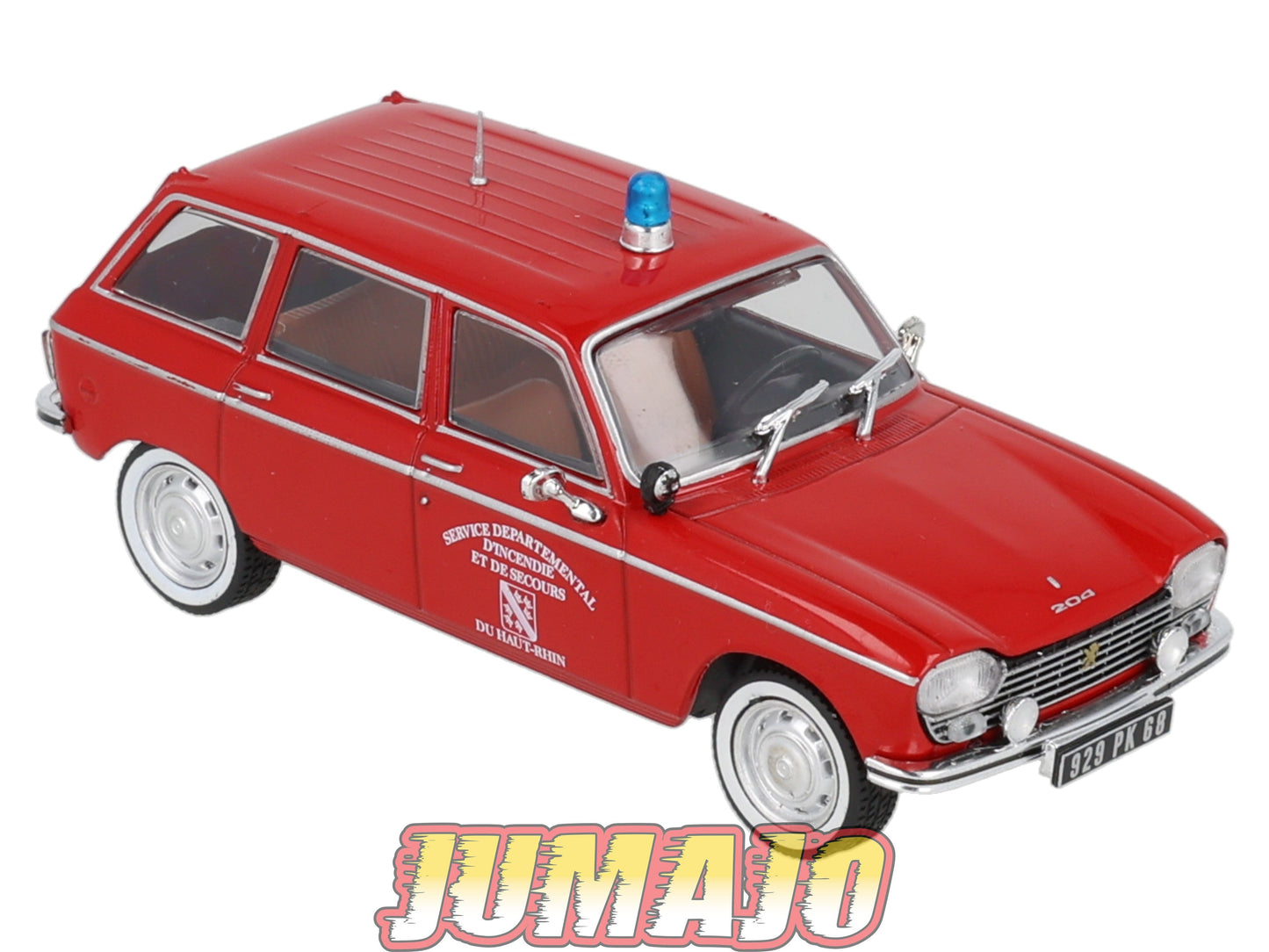 CPL72 Vehicules Legers Pompiers 1/43 Hachette Peugeot 204 Break SDIS Haut-Rhin
