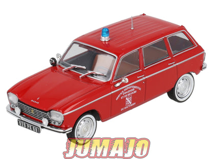 CPL72 Vehicules Legers Pompiers 1/43 Hachette Peugeot 204 Break SDIS Haut-Rhin