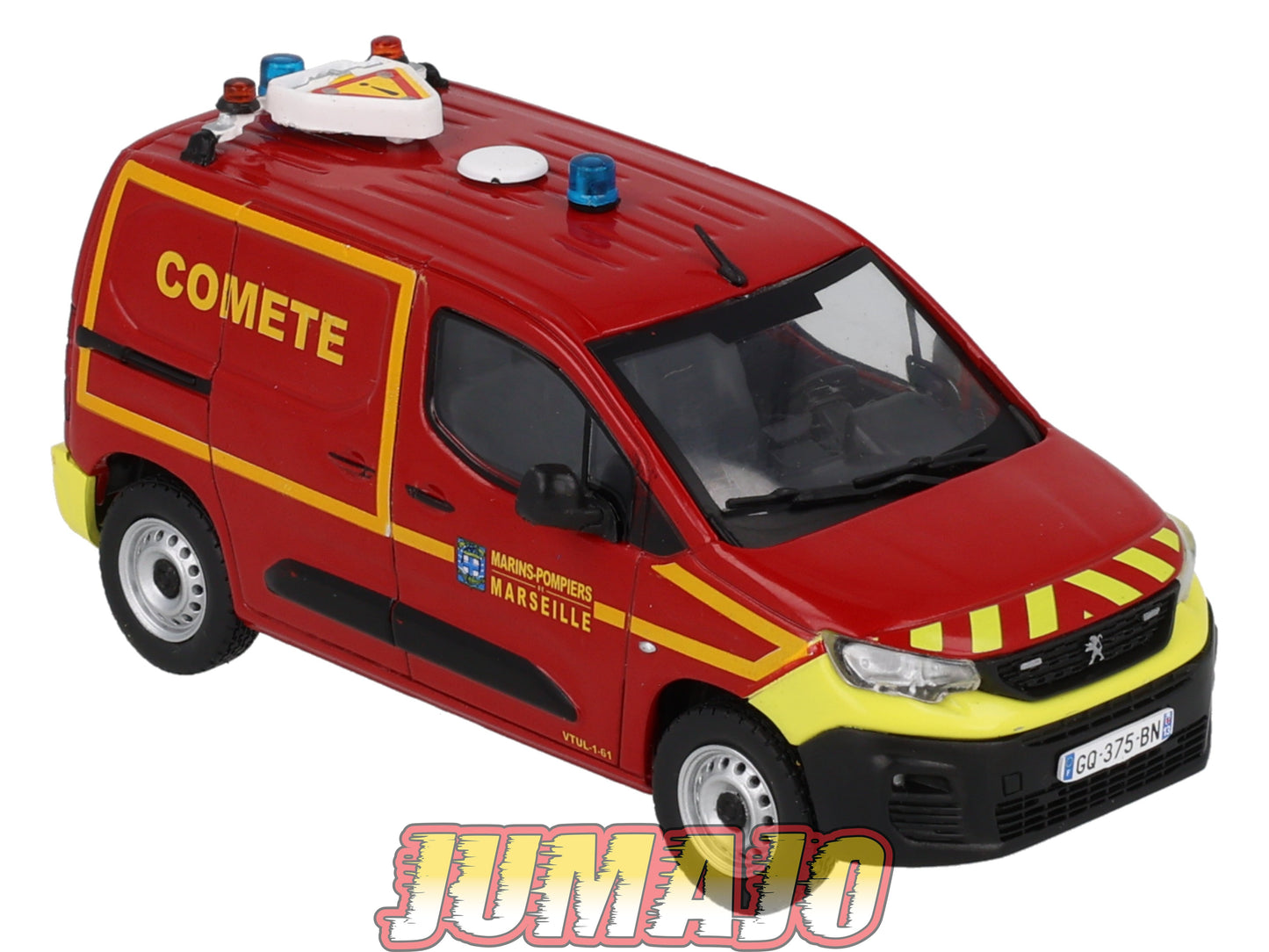CPL80 Véhicules Légers Sapeurs Pompiers 1/43 Hachette IXO Peugeot Partner tôlé Comet Marins Pompiers Marseille