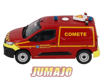 CPL80 Véhicules Légers Sapeurs Pompiers 1/43 Hachette IXO Peugeot Partner tôlé Comet Marins Pompiers Marseille