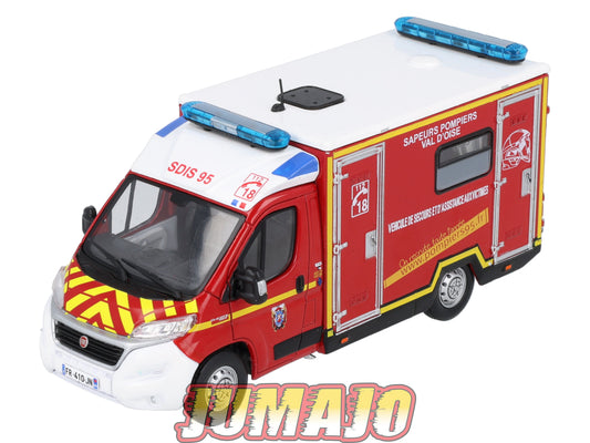 CPL8 Véhicules Légers Sapeurs Pompiers 1/43 Hachette IXO FIAT Ducato Val d'Oise VSAV