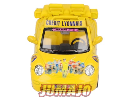 CTF58 1/43 NOREV Tour de France Caravane : VOLKSWAGEN New Beetle Cabriolet Crédit Lyonnais 2004