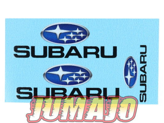DEC10 Décalcomanie rallye 2 x 4,5cm + 1 x 2,5cm Subaru