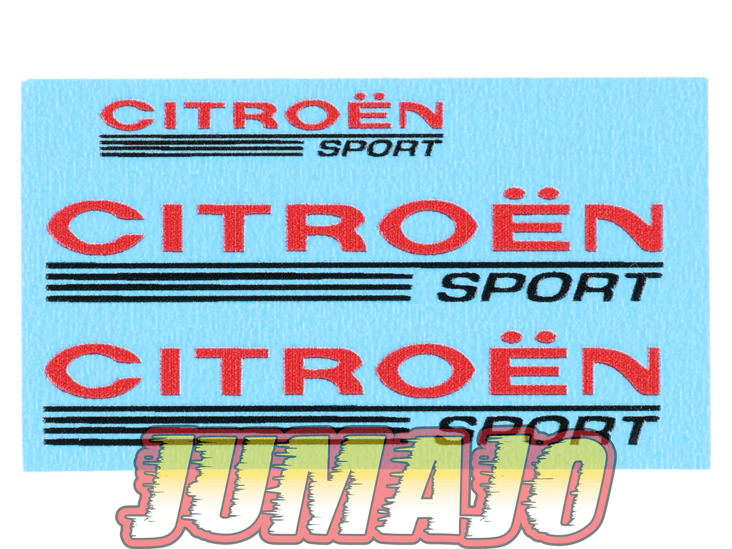 DEC14 Décalcomanie rallye 2 x 4,5cm + 1 x 2,5cm Citroën sport