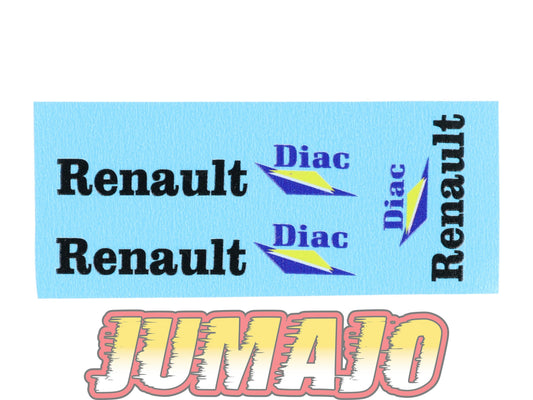 DEC2 Décalcomanie rallye 2 x 4,5cm + 1 x 2,5cm Renault diac