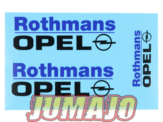 DEC9 Décalcomanie rallye 2 x 4,5cm + 1 x 2,5cm Rothmans Opel
