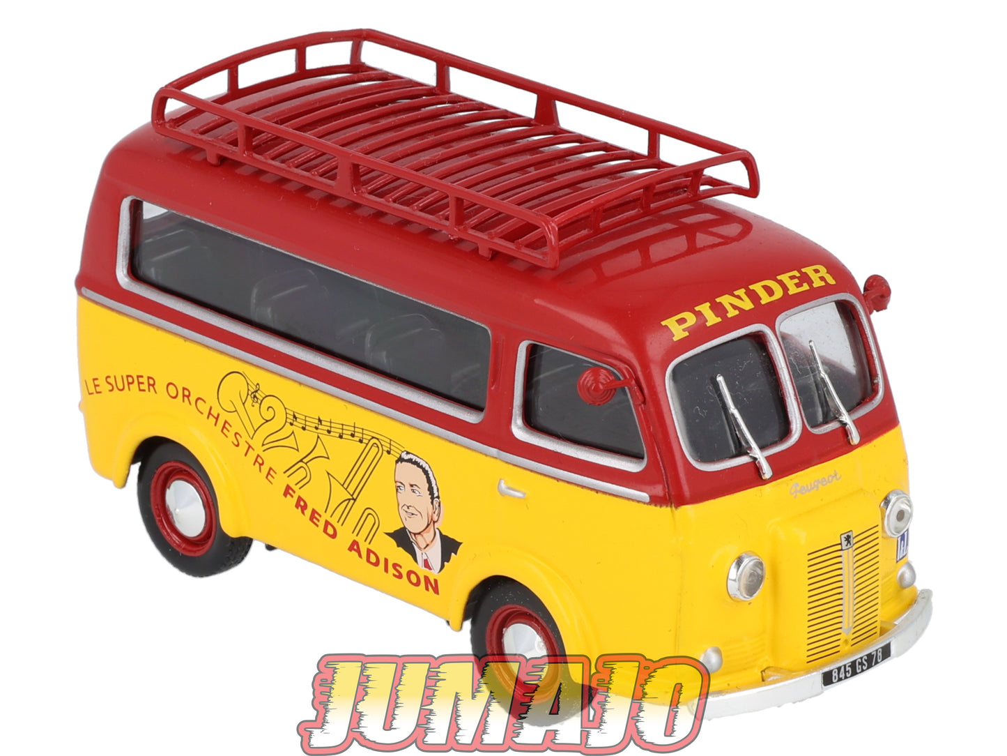 DER18 1/43 IXO Cirque PINDER Hachette : PEUGEOT D3A fourgon “Super Orchestre Fred ADISON”