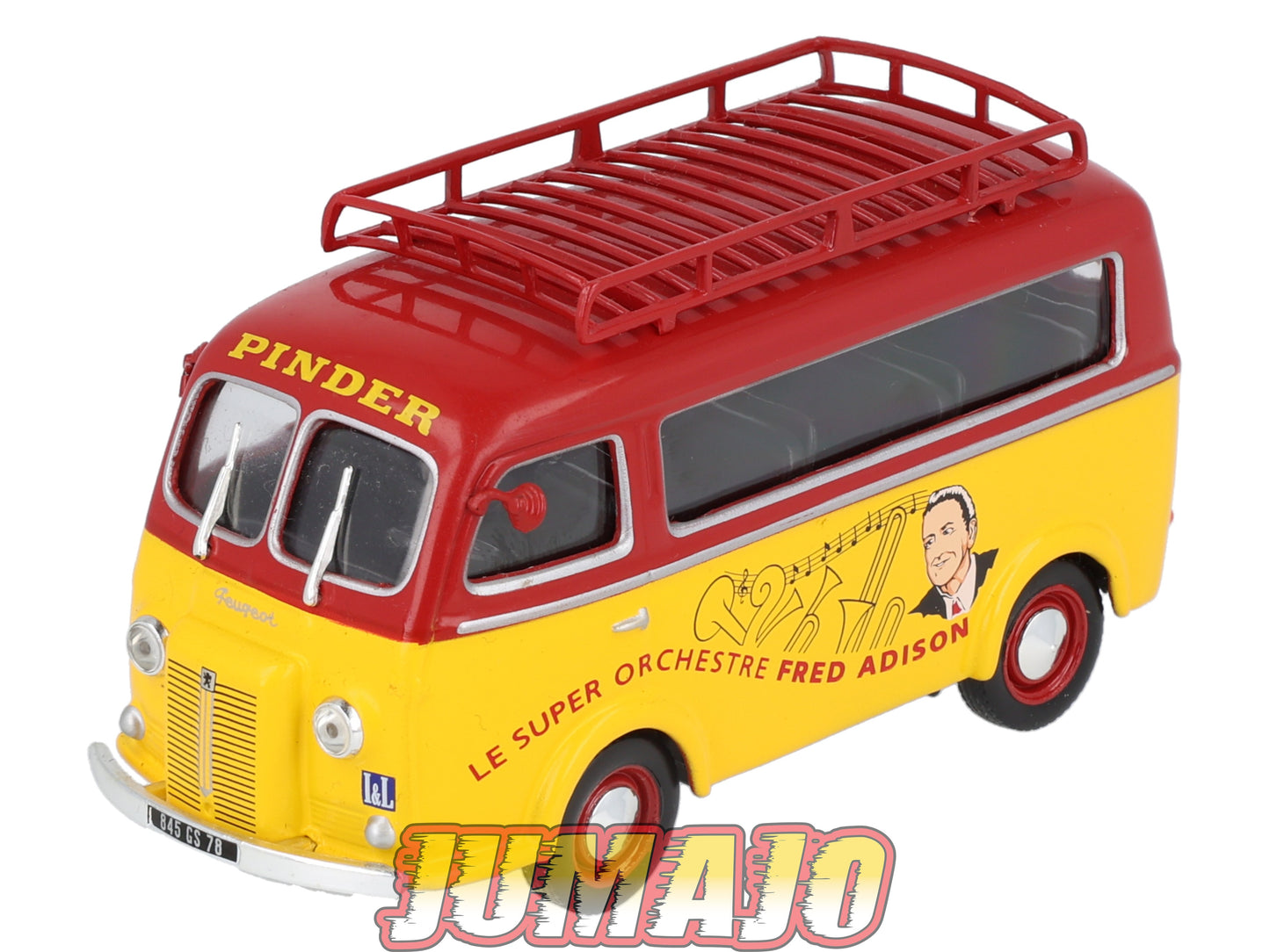 DER18 1/43 IXO Cirque PINDER Hachette : PEUGEOT D3A fourgon “Super Orchestre Fred ADISON”