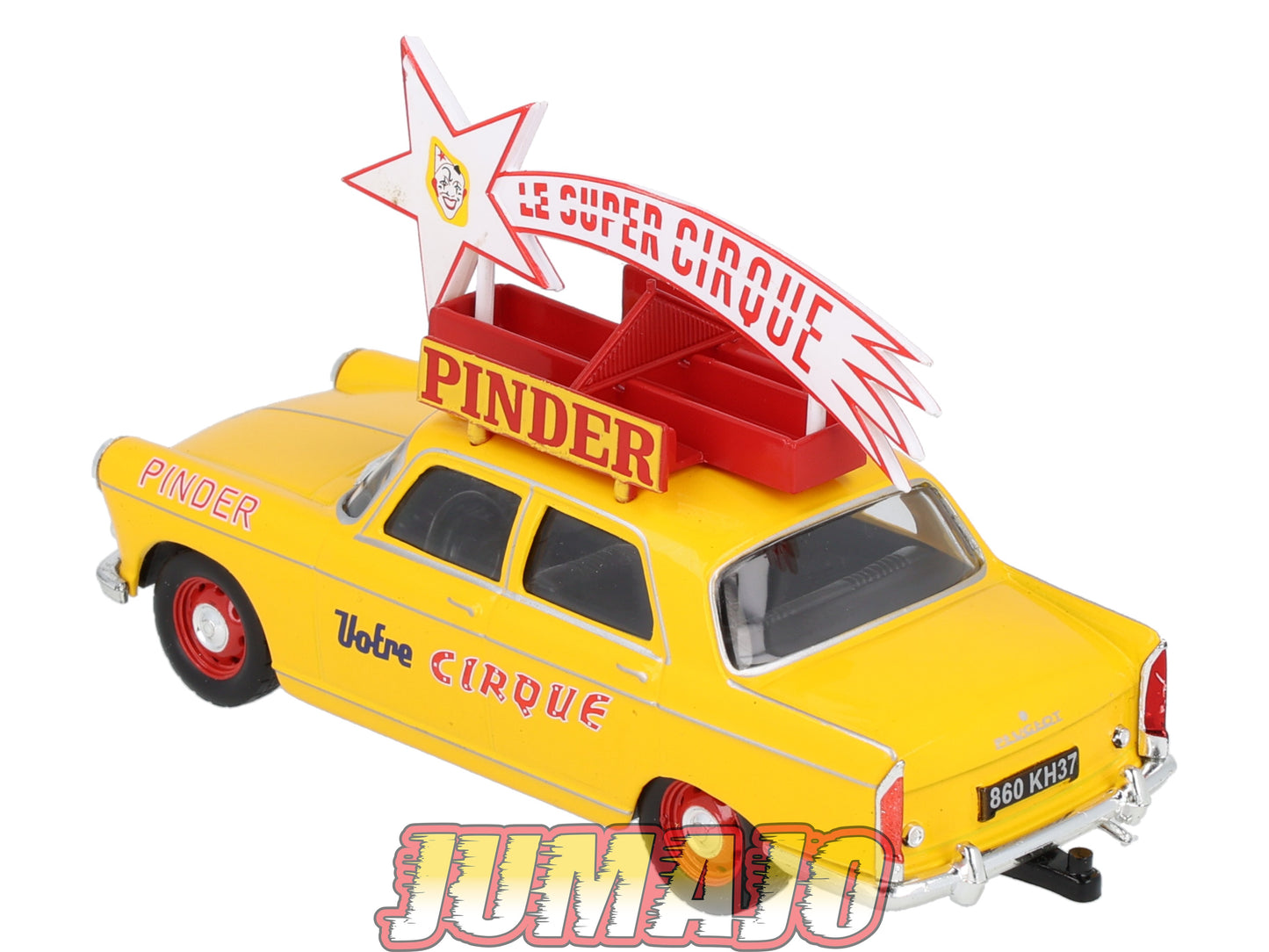 DER6 1/43 IXO Cirque PINDER Hachette : PEUGEOT 404 étoile Le super cirque