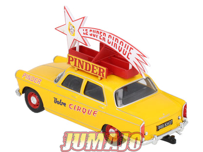DER6 1/43 IXO Cirque PINDER Hachette : PEUGEOT 404 étoile Le super cirque