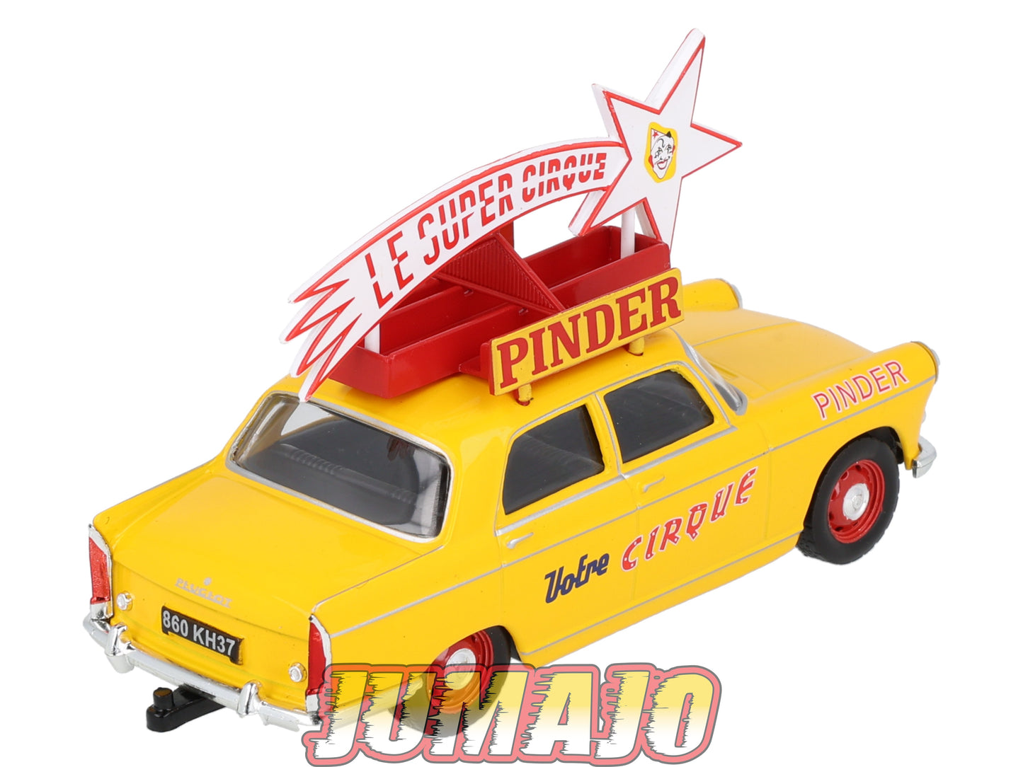 DER6 1/43 IXO Cirque PINDER Hachette : PEUGEOT 404 étoile Le super cirque