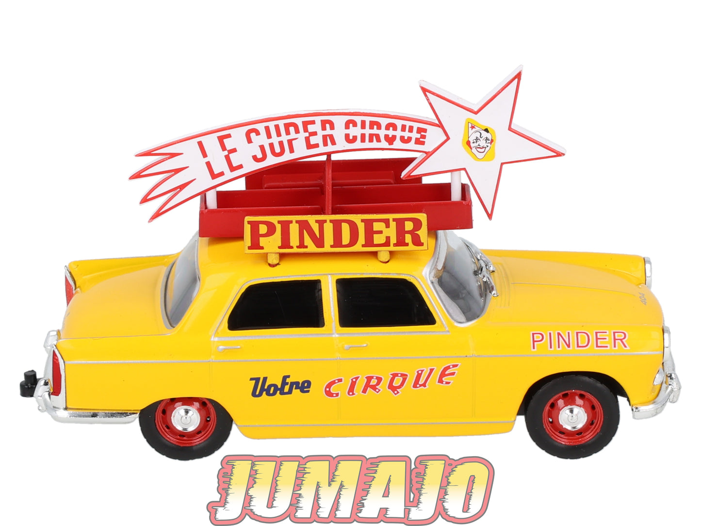 DER6 1/43 IXO Cirque PINDER Hachette : PEUGEOT 404 étoile Le super cirque