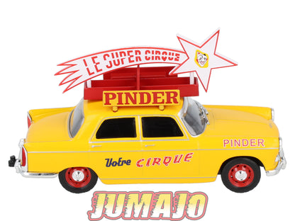 DER6 1/43 IXO Cirque PINDER Hachette : PEUGEOT 404 étoile Le super cirque