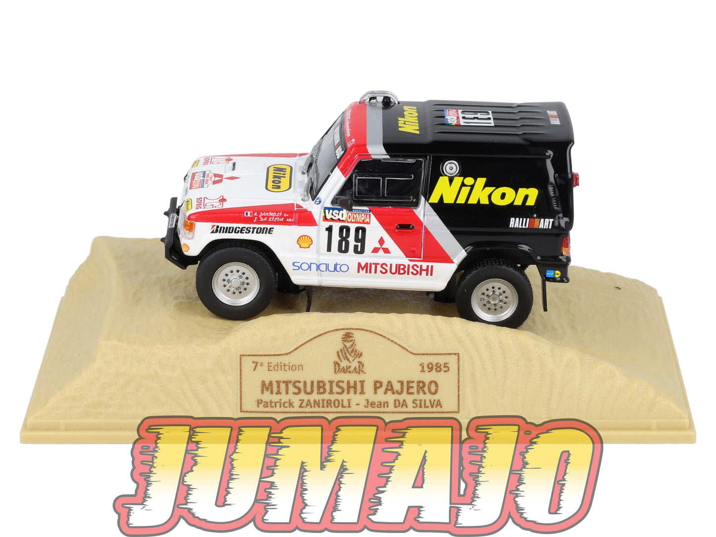 DKR10 1/43 Norev M6 Paris/Dakar : MITSUBISHI Pajero P.Zaniroli WINNER 1985 #189