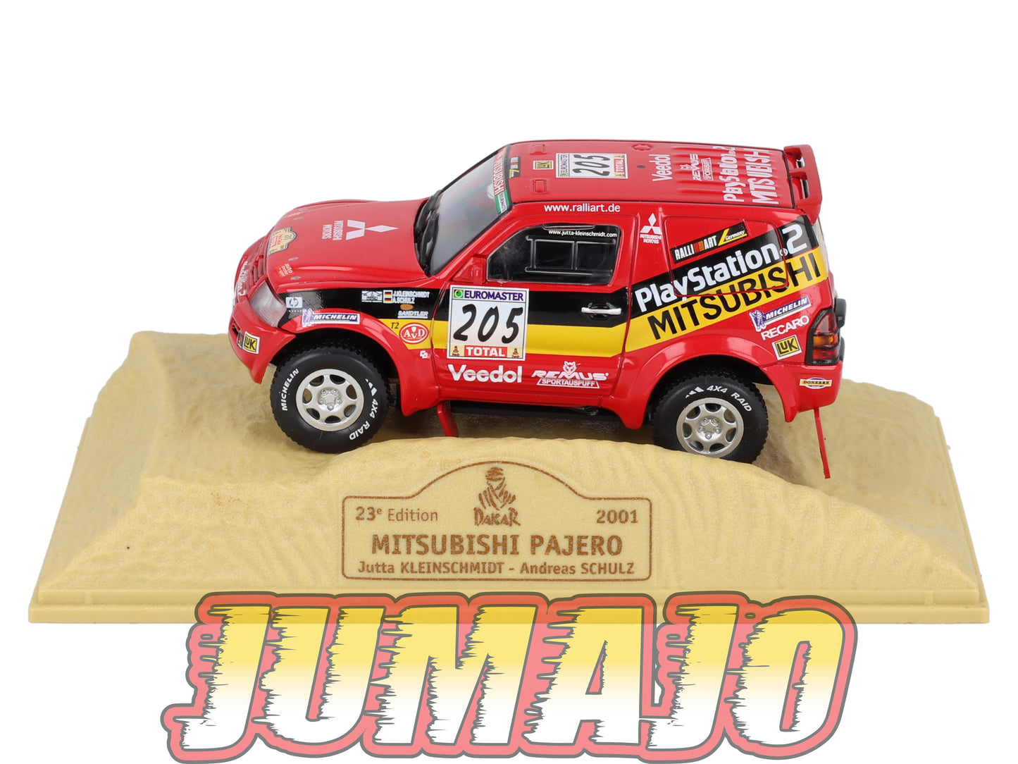 DKR15 1/43 NOREV M6 Paris/Dakar : MITSUBISHI Pajero 2001 Winner #205 J.Kleinschmidt