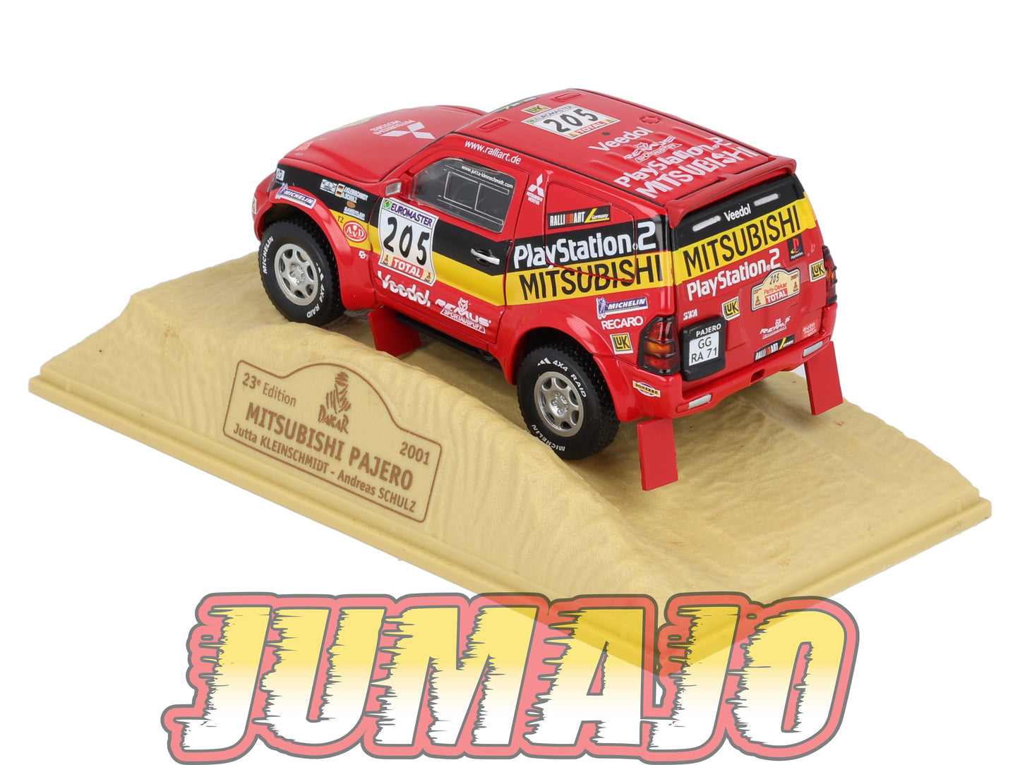 DKR15 1/43 NOREV M6 Paris/Dakar : MITSUBISHI Pajero 2001 Winner #205 J.Kleinschmidt