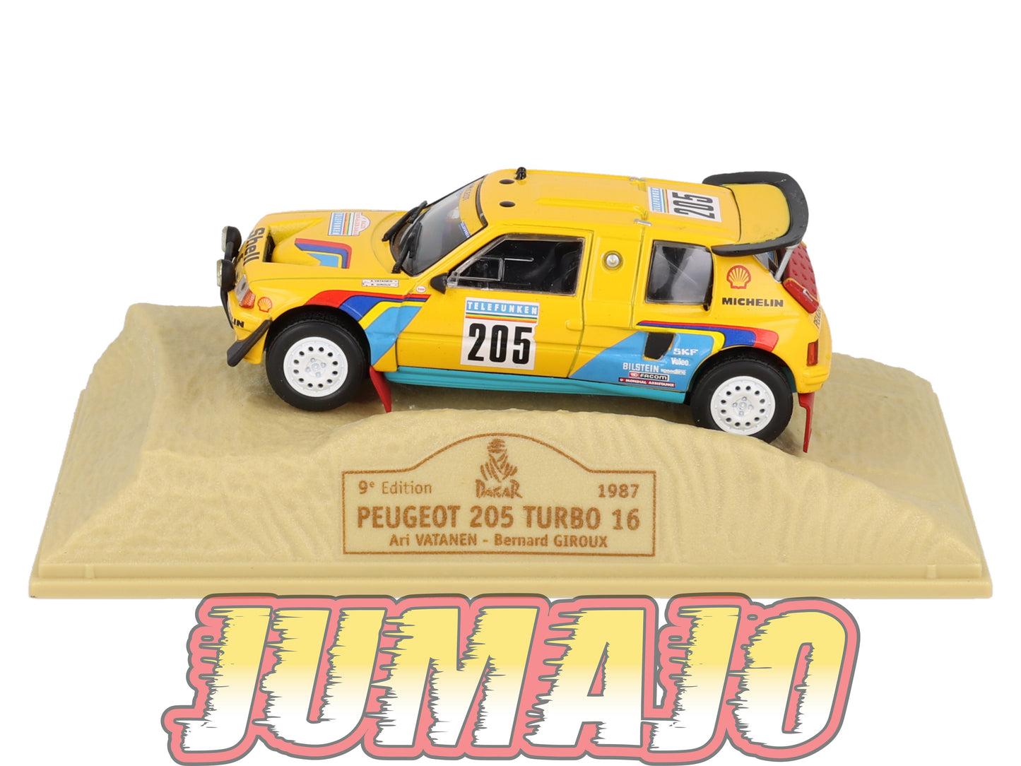DKR1 1/43 NOREV M6 Paris/Dakar : PEUGEOT 205 Turbo 16 WINNER 1987 #205 A.Vatanen
