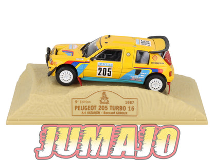 DKR1 1/43 NOREV M6 Paris/Dakar : PEUGEOT 205 Turbo 16 WINNER 1987 #205 A.Vatanen