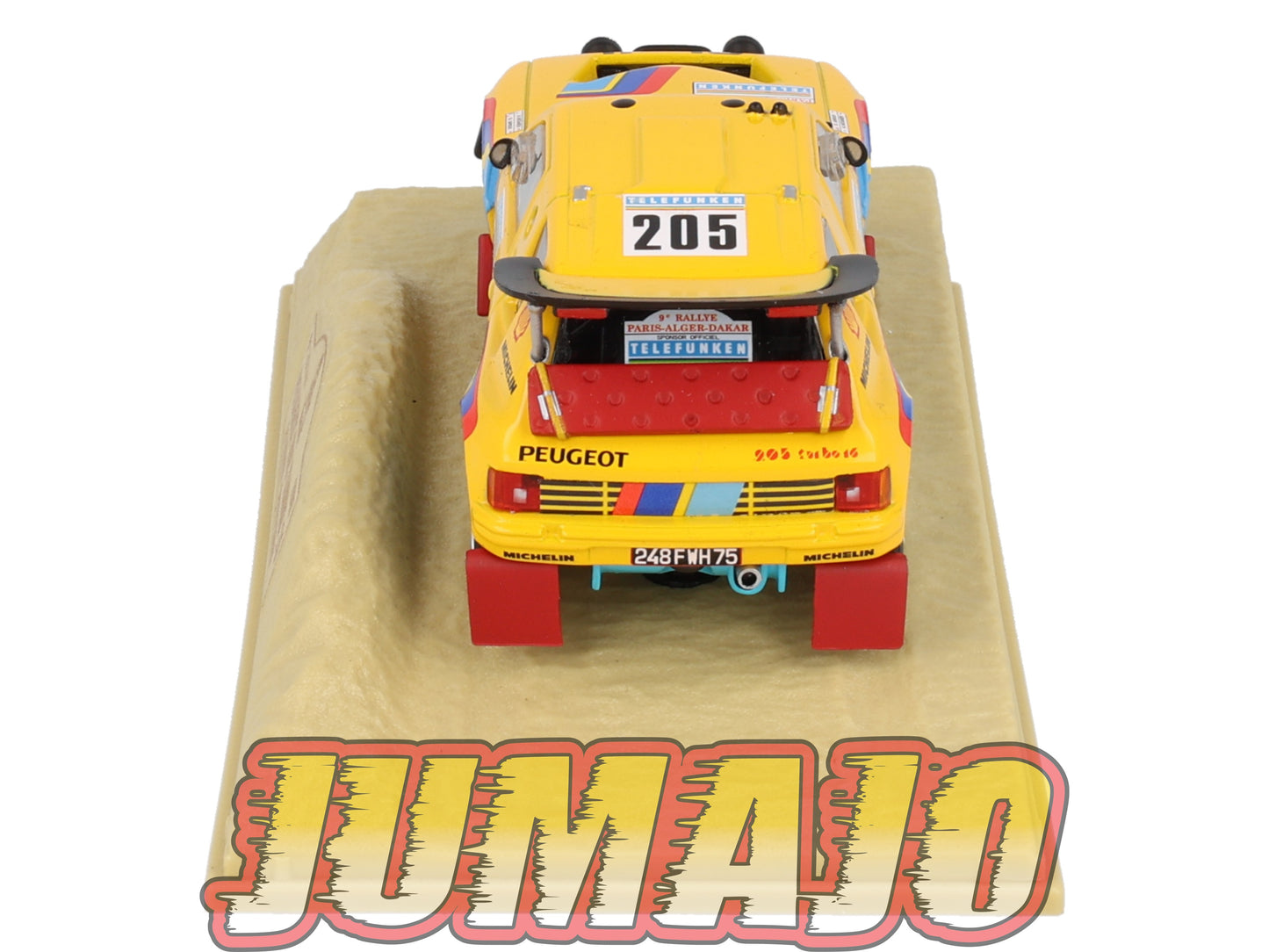 DKR1 1/43 NOREV M6 Paris/Dakar : PEUGEOT 205 Turbo 16 WINNER 1987 #205 A.Vatanen