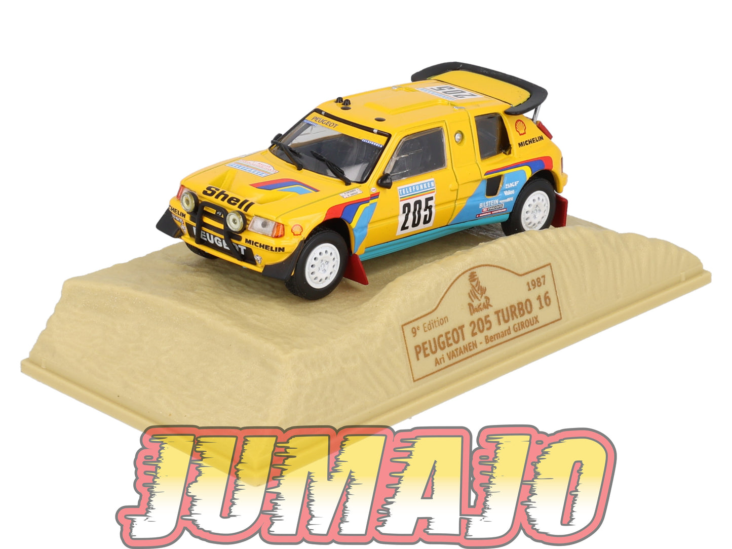 DKR1 1/43 NOREV M6 Paris/Dakar : PEUGEOT 205 Turbo 16 WINNER 1987 #205 A.Vatanen