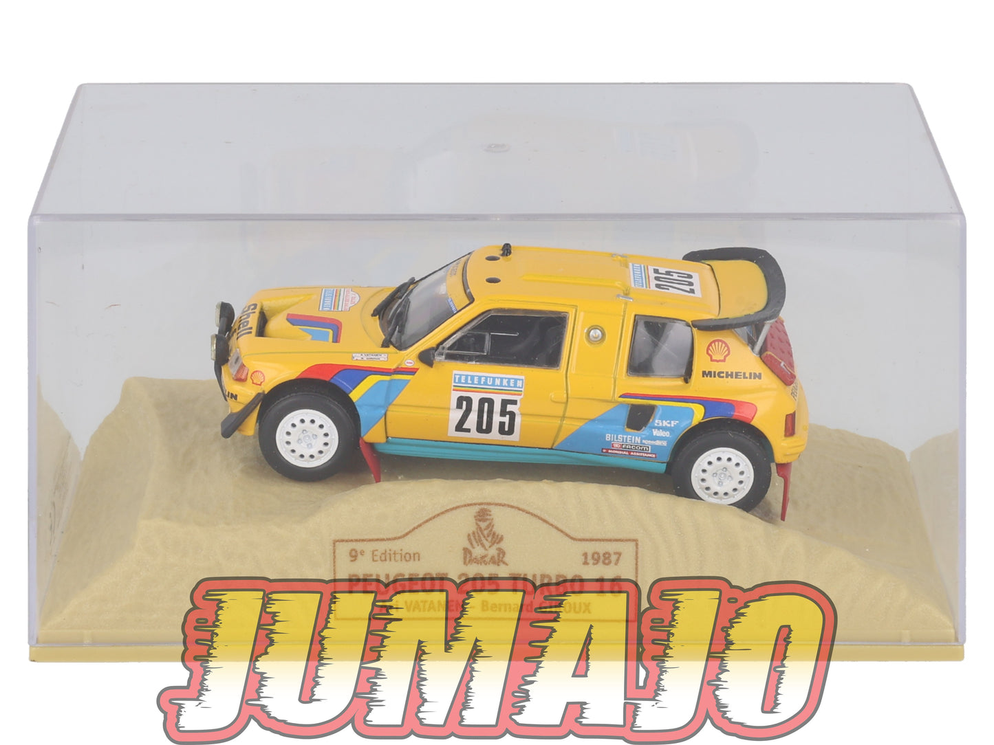 DKR1 1/43 NOREV M6 Paris/Dakar : PEUGEOT 205 Turbo 16 WINNER 1987 #205 A.Vatanen