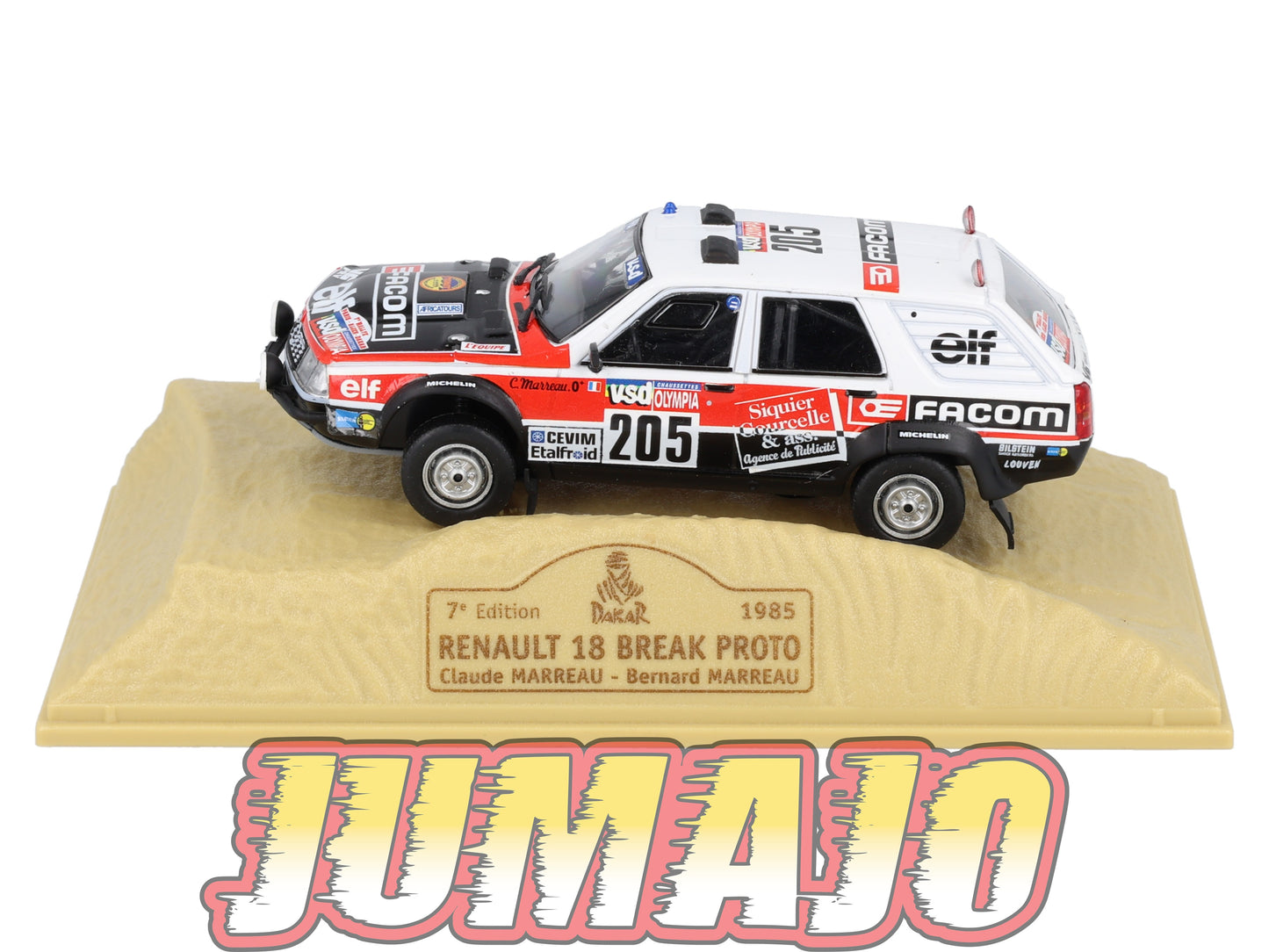 DKR24 1/43 Norev M6 Paris/Dakar : RENAULT 18 Break proto C.Marreau 1985 #205