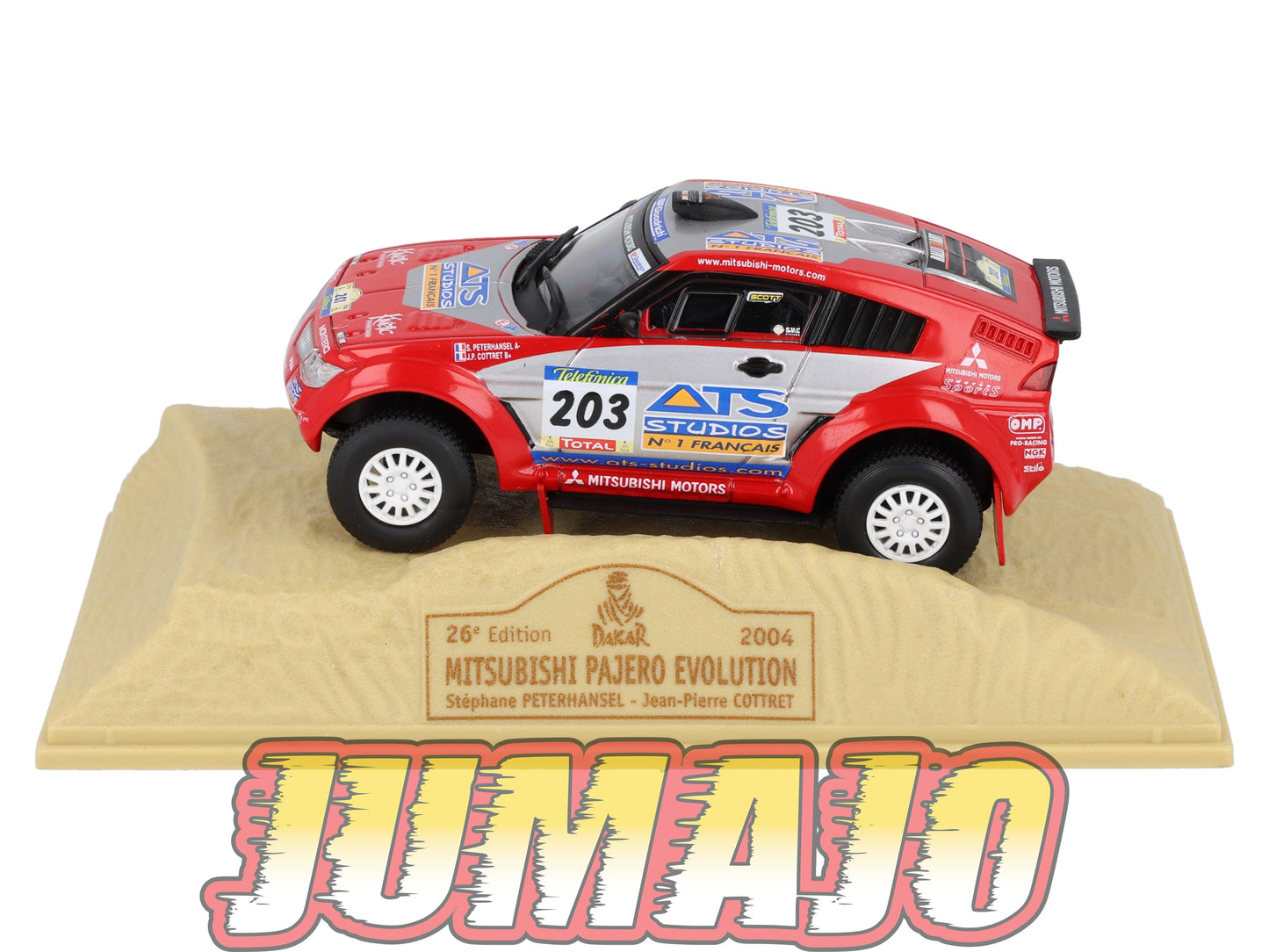 DKR3 1/43 NOREV M6 Paris/Dakar : MITSUBISHI PAJERO 2004 #203 Winner Peterhansel