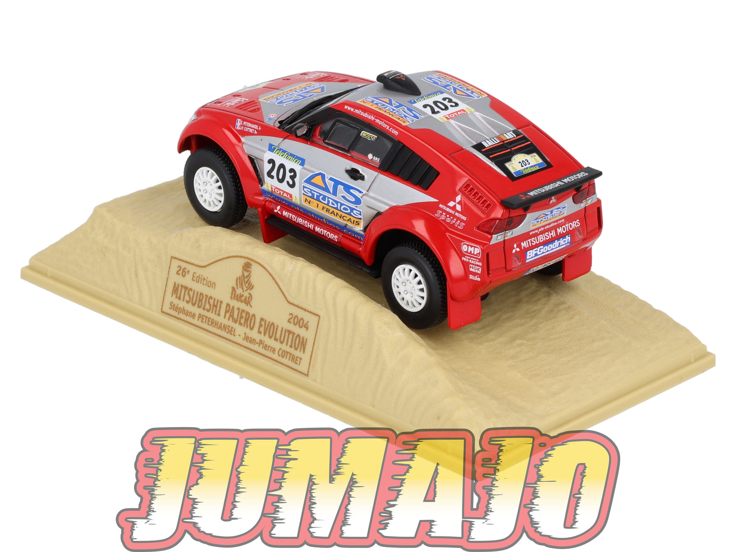 DKR3 1/43 NOREV M6 Paris/Dakar : MITSUBISHI PAJERO 2004 #203 Winner Peterhansel