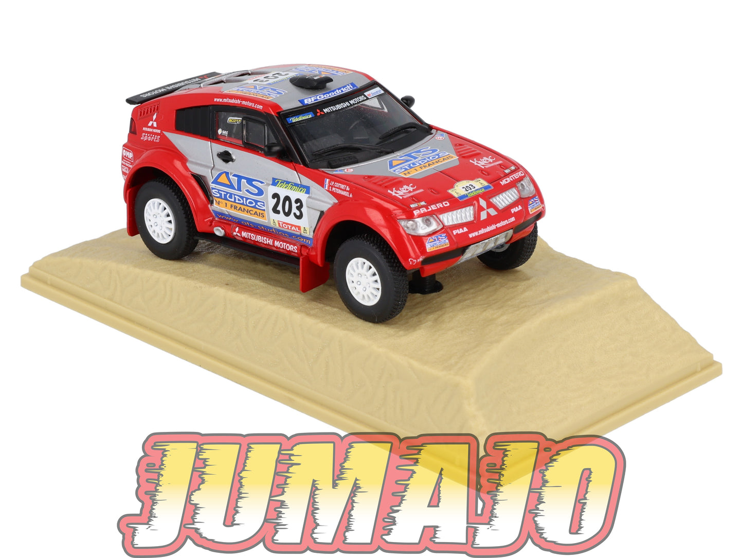 DKR3 1/43 NOREV M6 Paris/Dakar : MITSUBISHI PAJERO 2004 #203 Winner Peterhansel