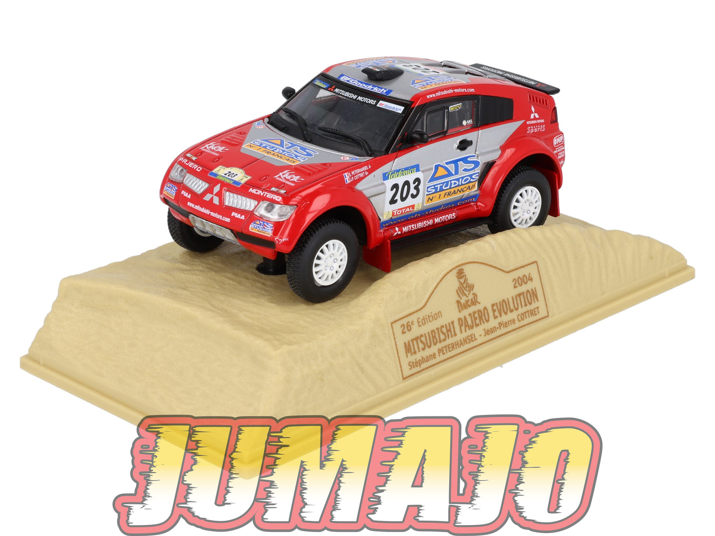 DKR3 1/43 NOREV M6 Paris/Dakar : MITSUBISHI PAJERO 2004 #203 Winner Peterhansel