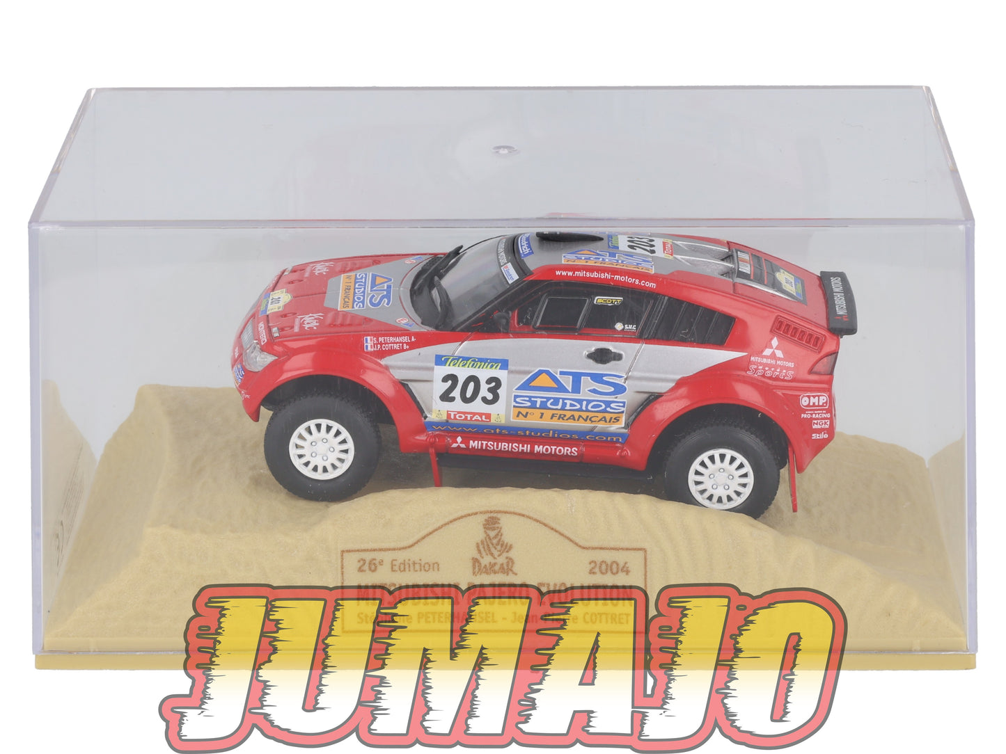 DKR3 1/43 NOREV M6 Paris/Dakar : MITSUBISHI PAJERO 2004 #203 Winner Peterhansel